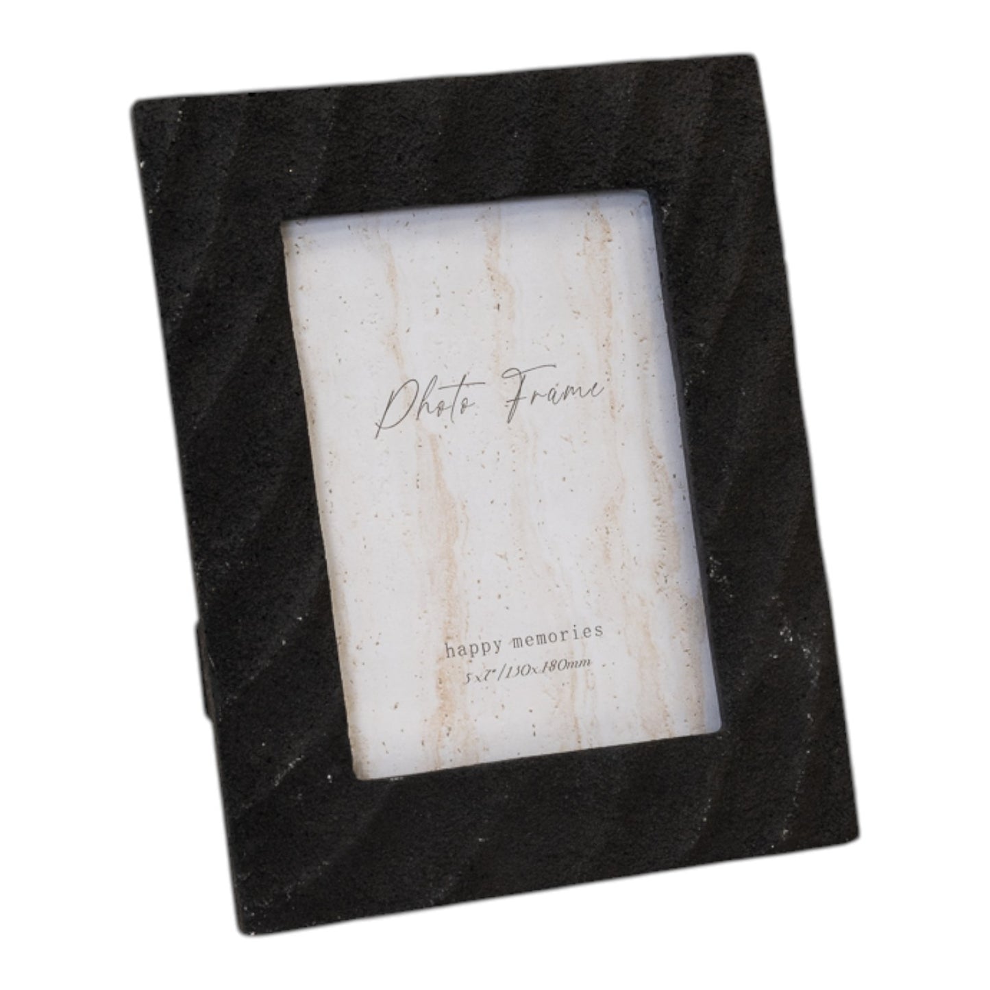 Timeless Black Sandy Textured Photo Frame. 5X7 Inch