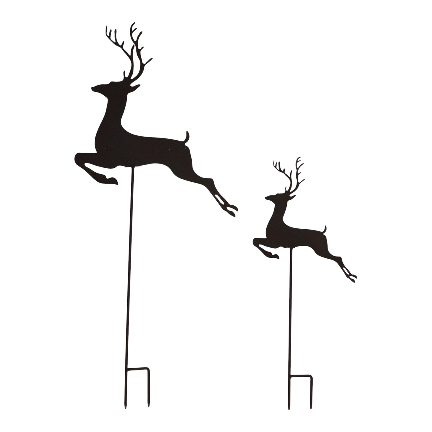 S/2 Metal Reindeers on Stake