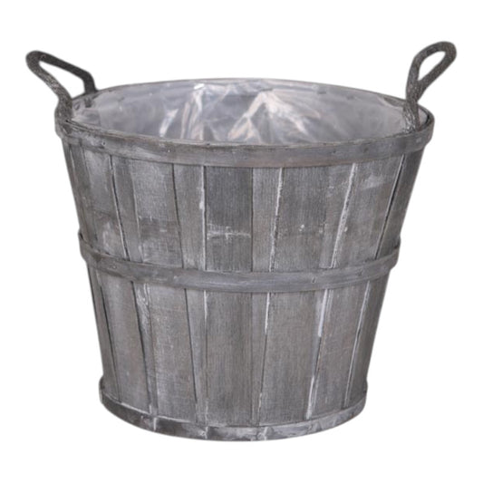 Greywashed Wooden Barrel 31cm