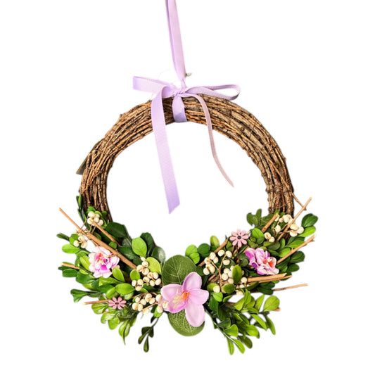 Boxwood And Flower Wreath 26X25X5.5cm