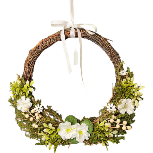 Leaf And Flower Wreath 37x35x7cm