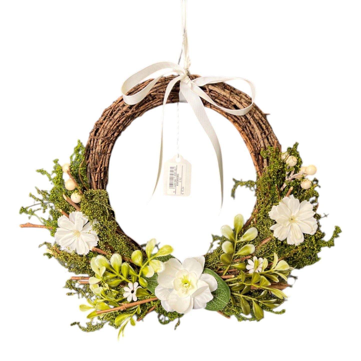 Leaf And Flower Wreath 25x25x6.5cm