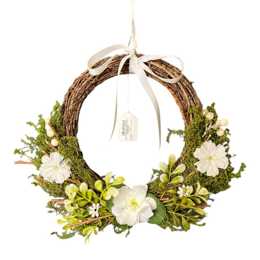 Leaf And Flower Wreath 25x25x6.5cm