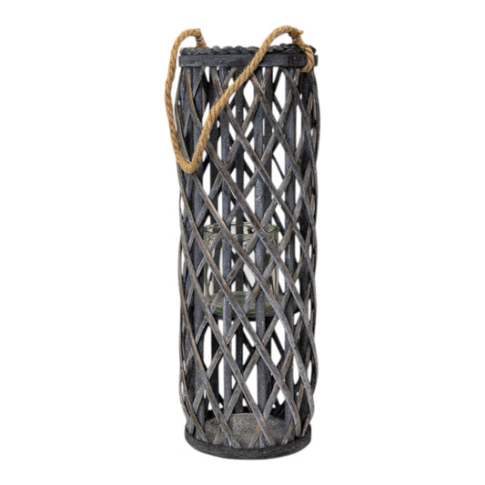 50cm Grey Washed Lantern