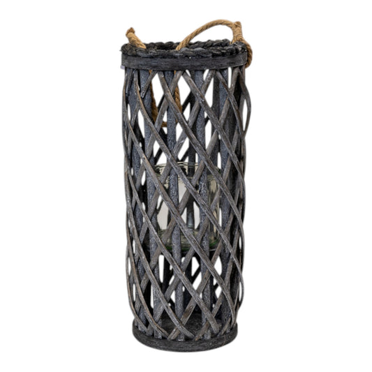 40cm Grey Washed Lantern