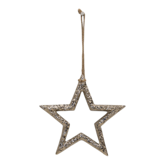 Silver Metal Star 12cm