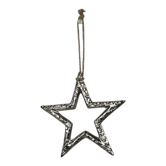 Silver Metal Star 10cm