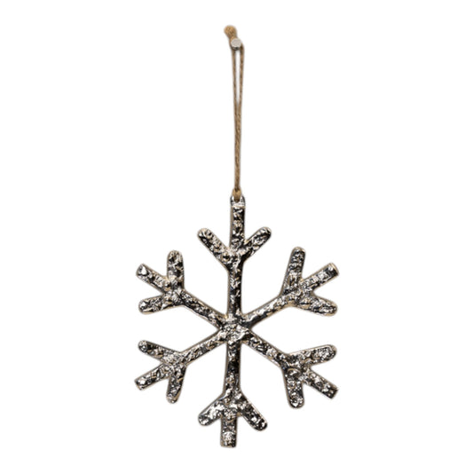 Metal Hanging Snowflake 12cm