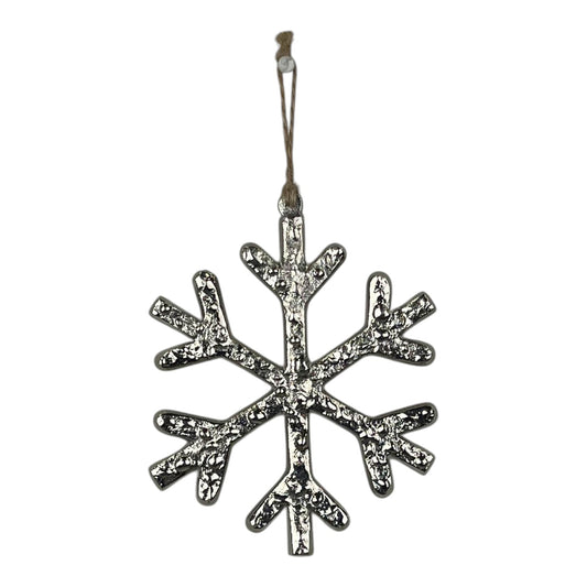 Metal Hanging Snowflake 10cm