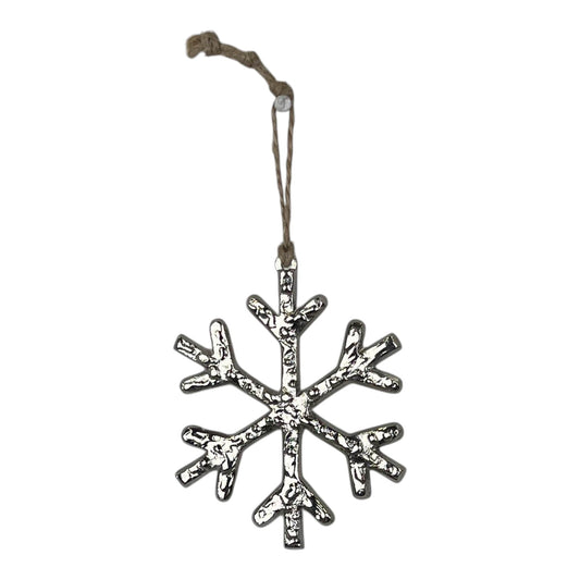 Metal Hanging Snowflake 8cm