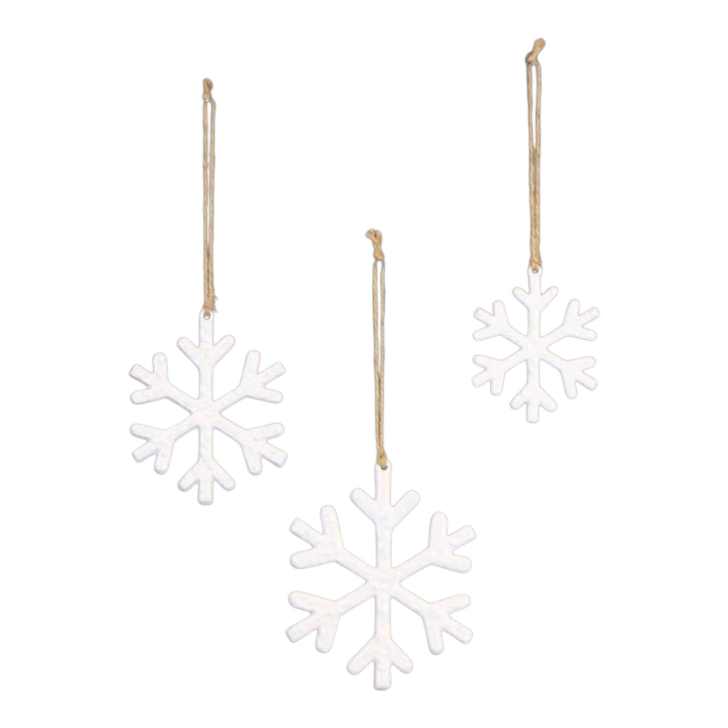 Hanging White Snowflake 8x1x8cm