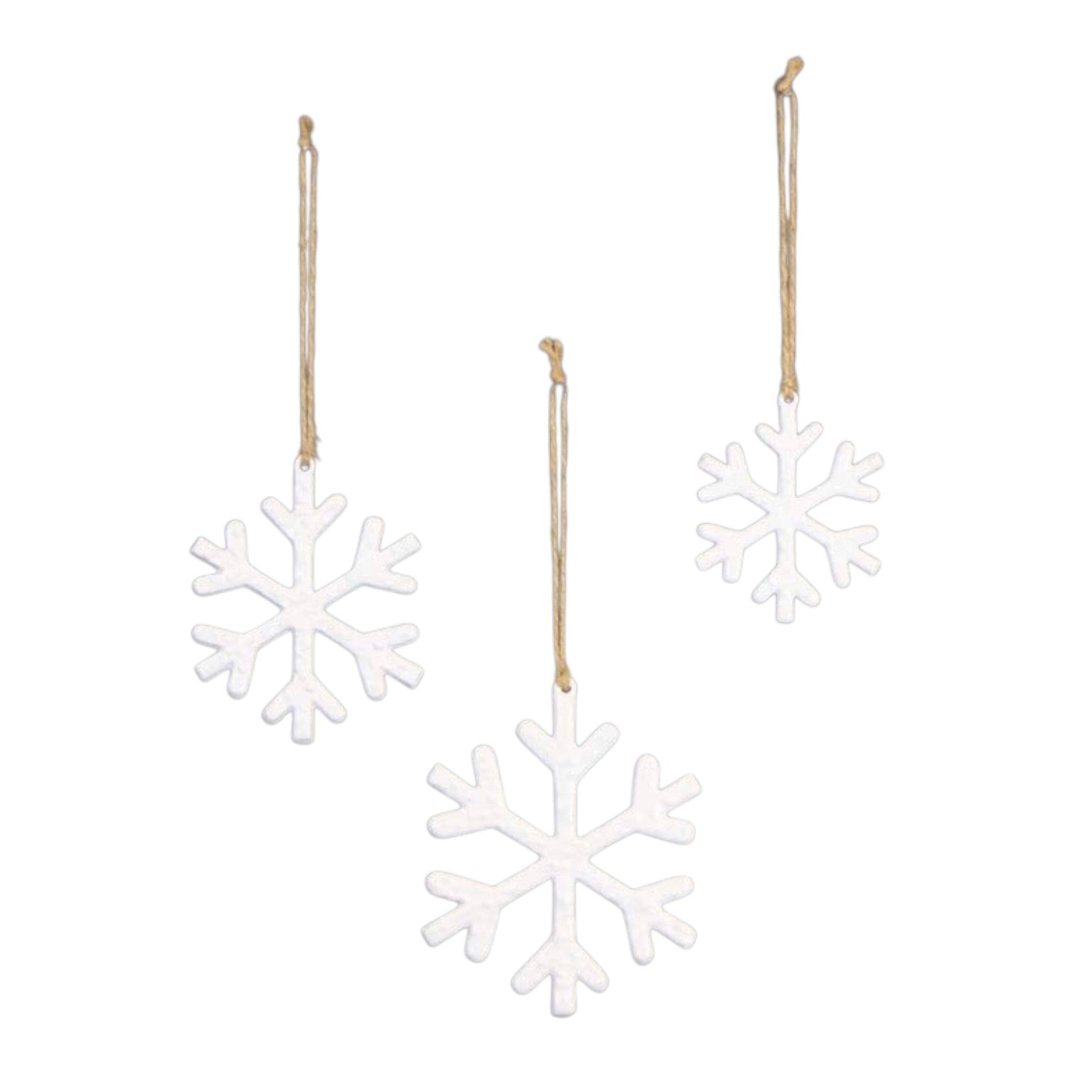 Hanging White Snowflake 8x1x8cm