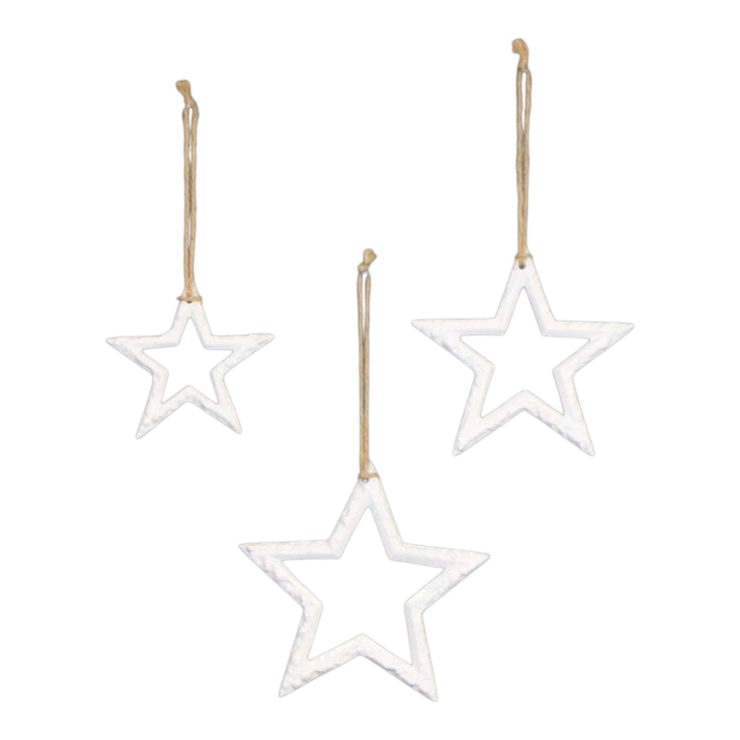 Hanging White Star 12x1x12cm