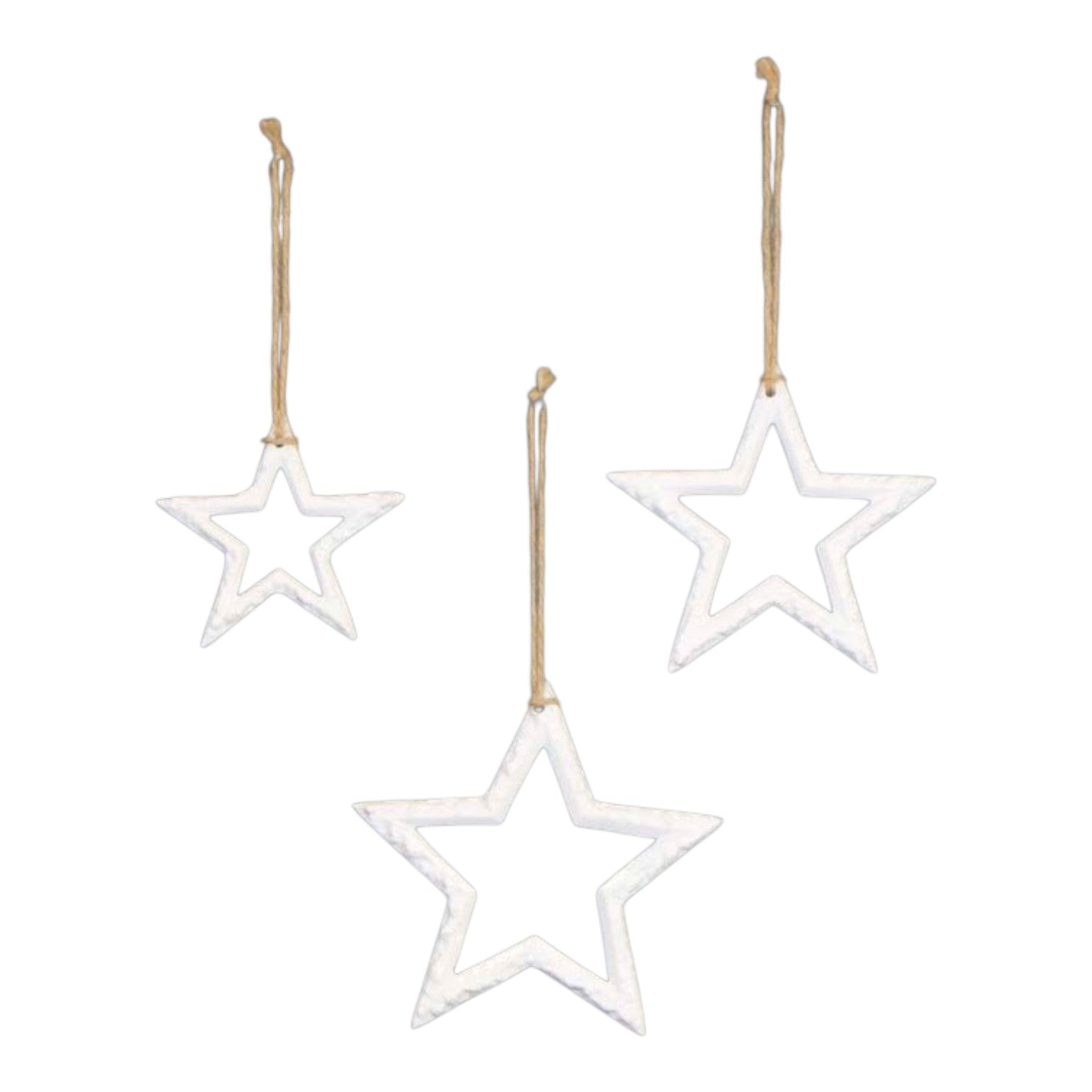 Hanging White Star 9.5x1x9.5cm