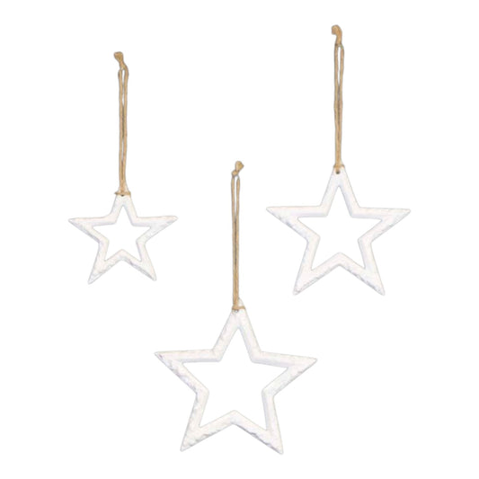 Hanging White Star 9.5x1x9.5cm