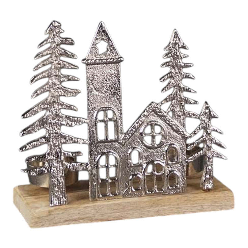 Metal Townscape Tealight Holder