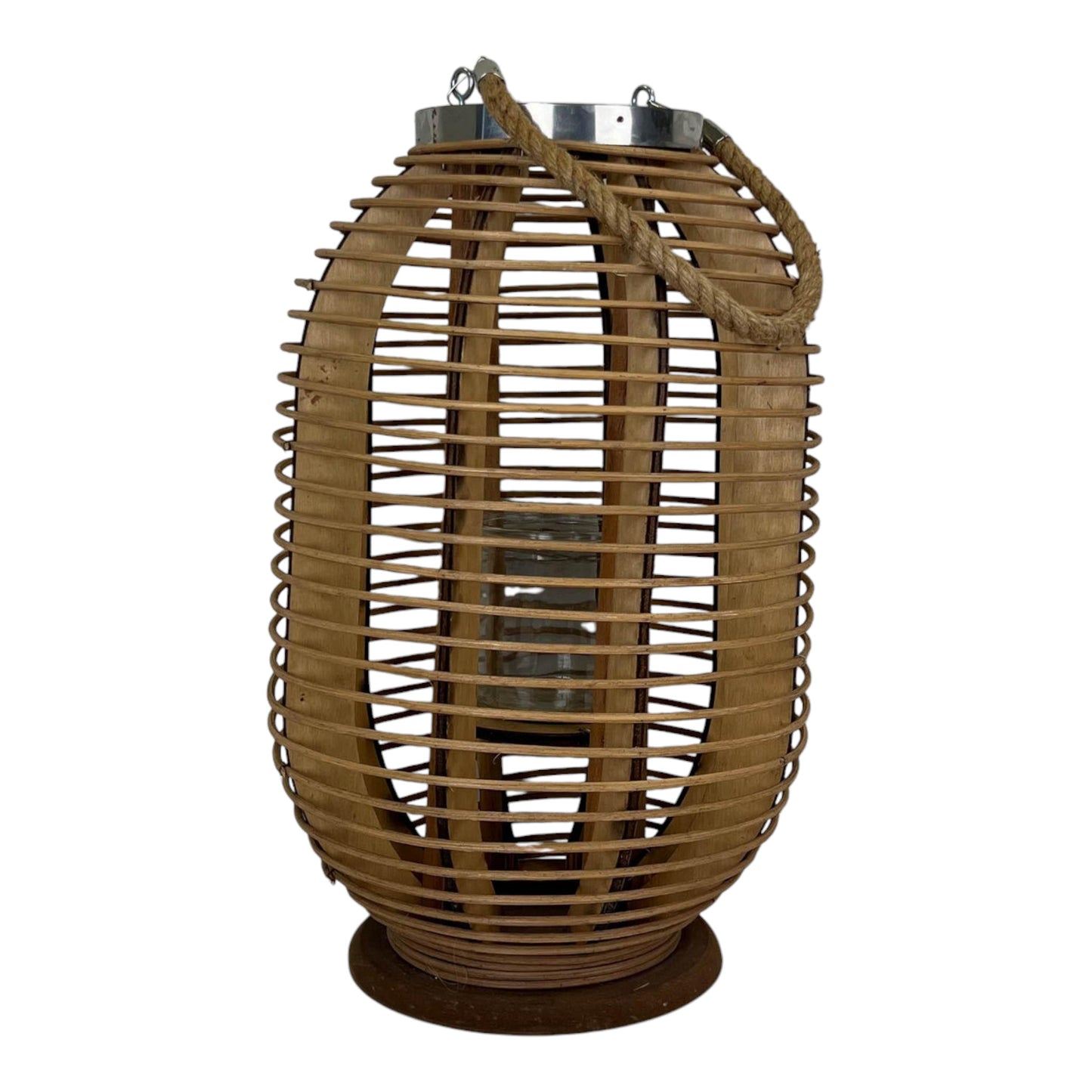 Rattan Lantern D20x15cm H46cm