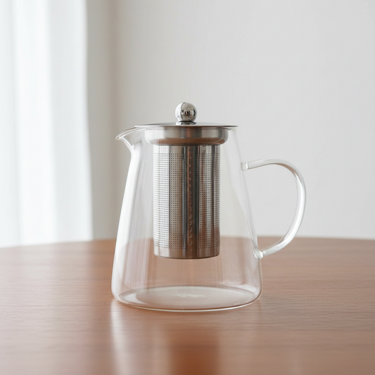 Glass Infuser Teapot - Flask Shape - 950ml