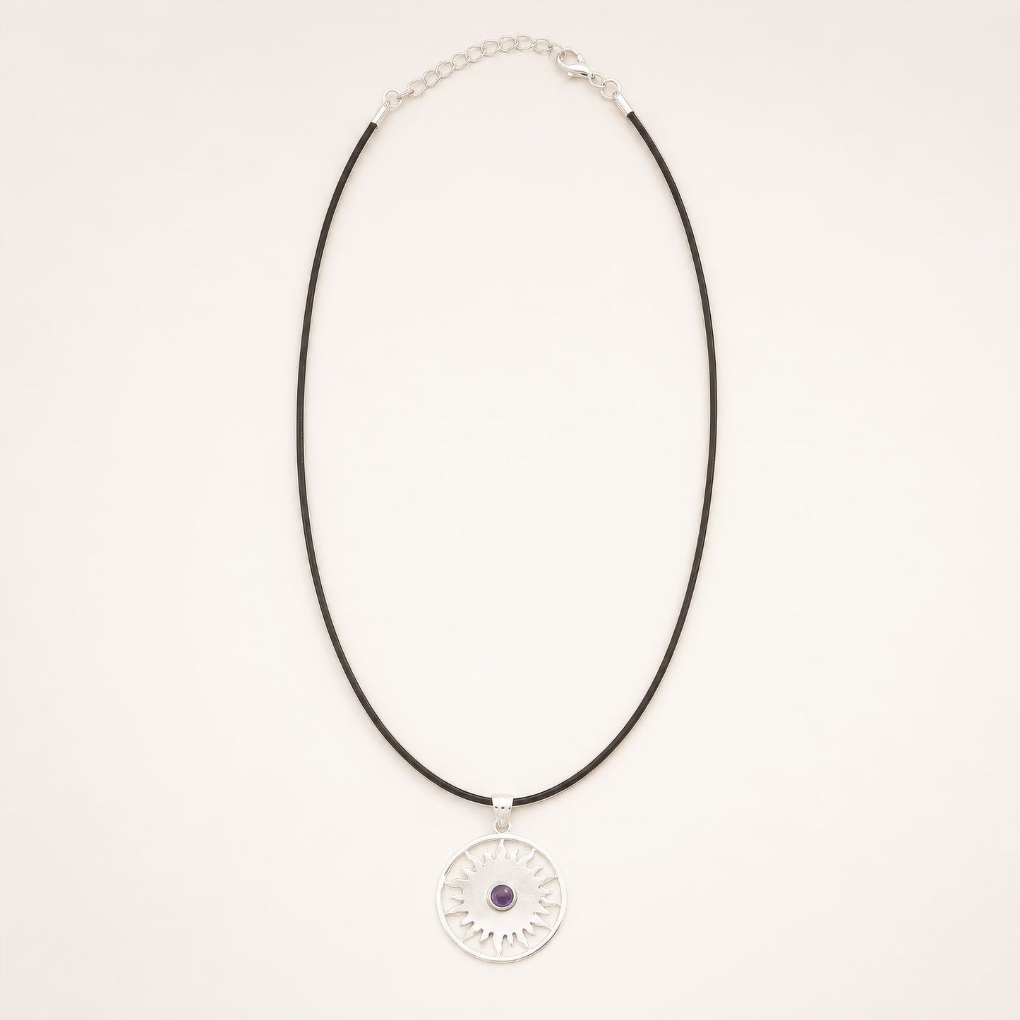 Silver Plated (45cm Cord)- Sun Worship Amethyst
