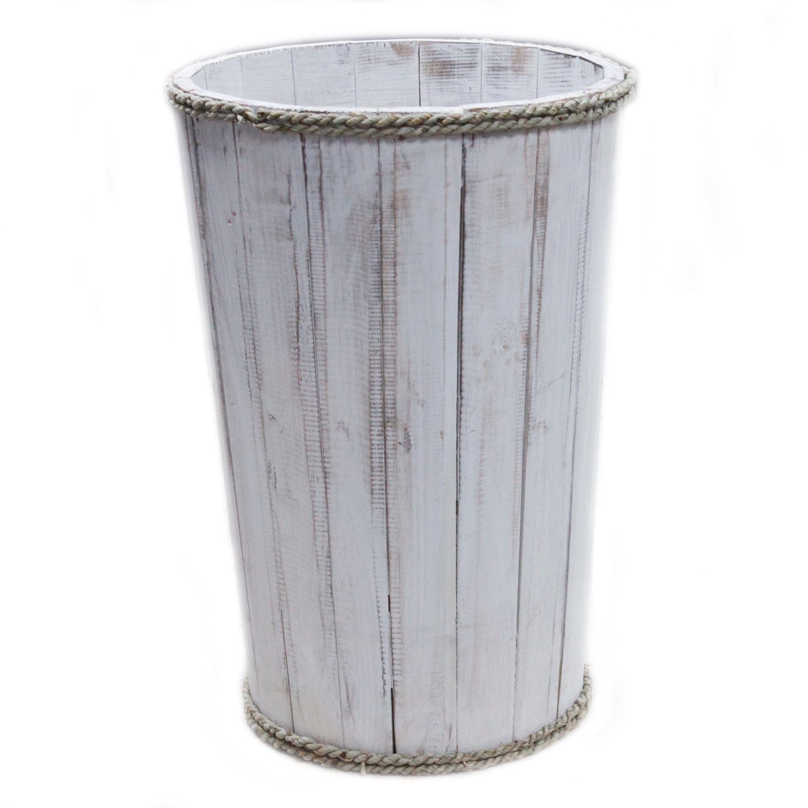 Name Large Wooden Storage Tub Whitewash