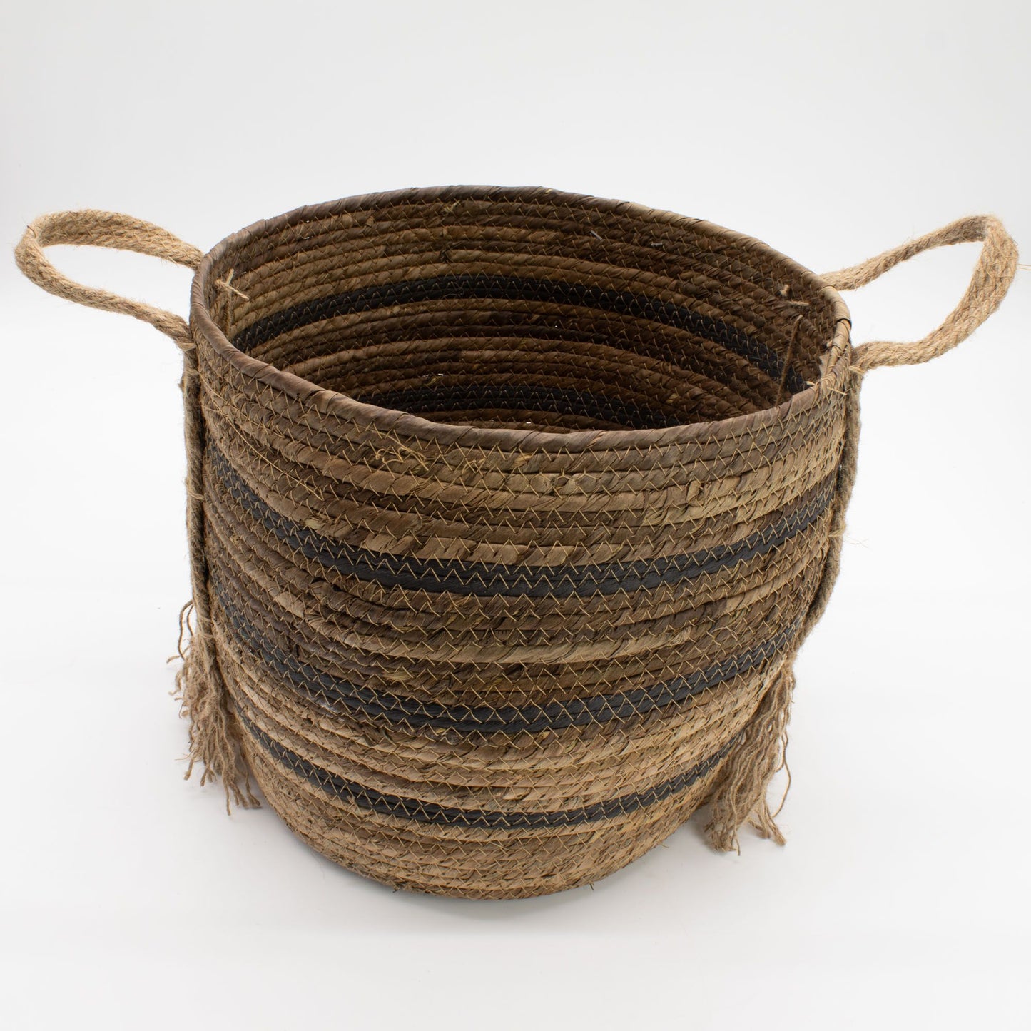 Bananna Leaf & Seagrass Large Baskets - Natural Browns- Set of 5