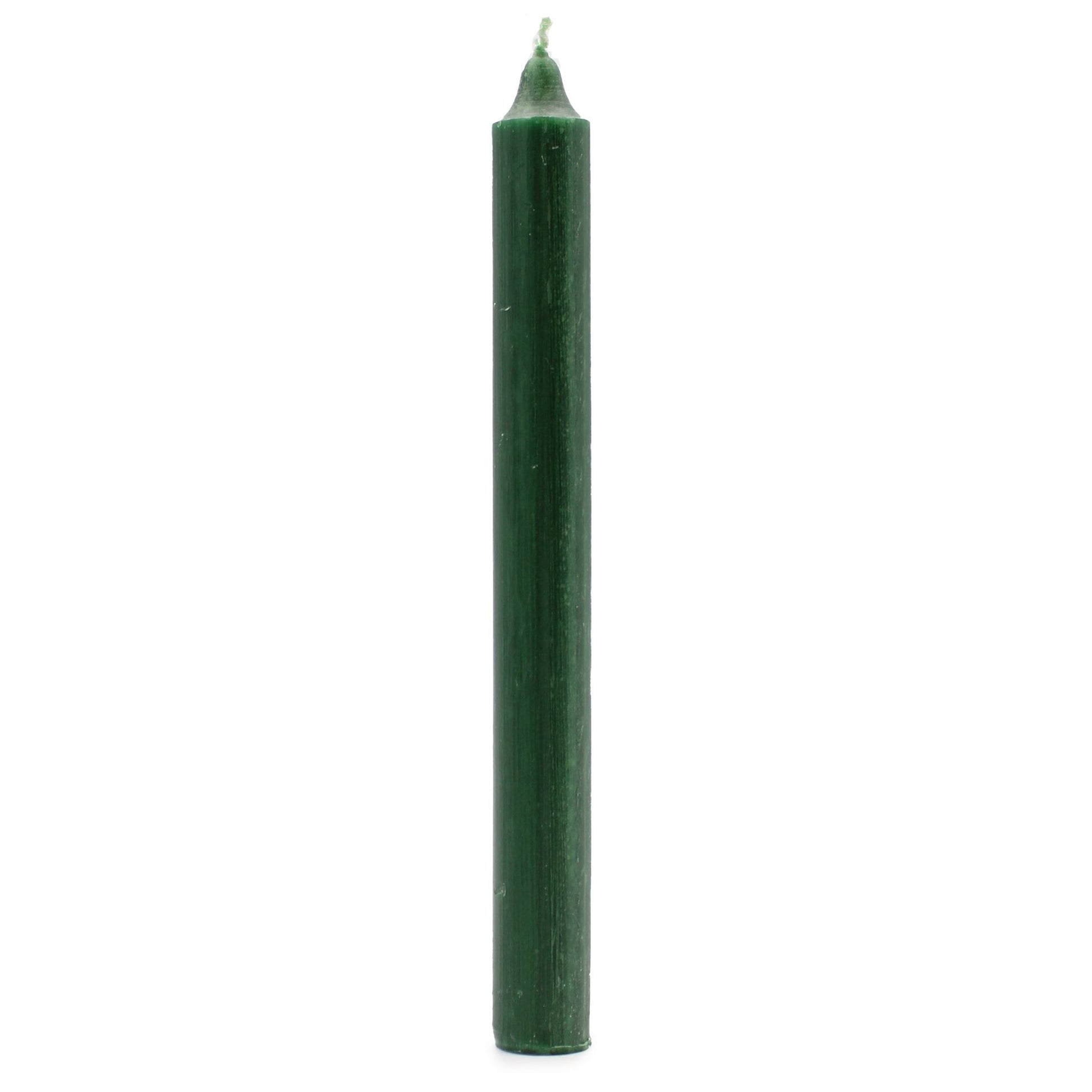 Solid Colour Dinner Candles - Rustic Holly Green - Pack of 7