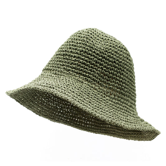 Nomad Sari Floppy Straw Sun Hat - Moss Green