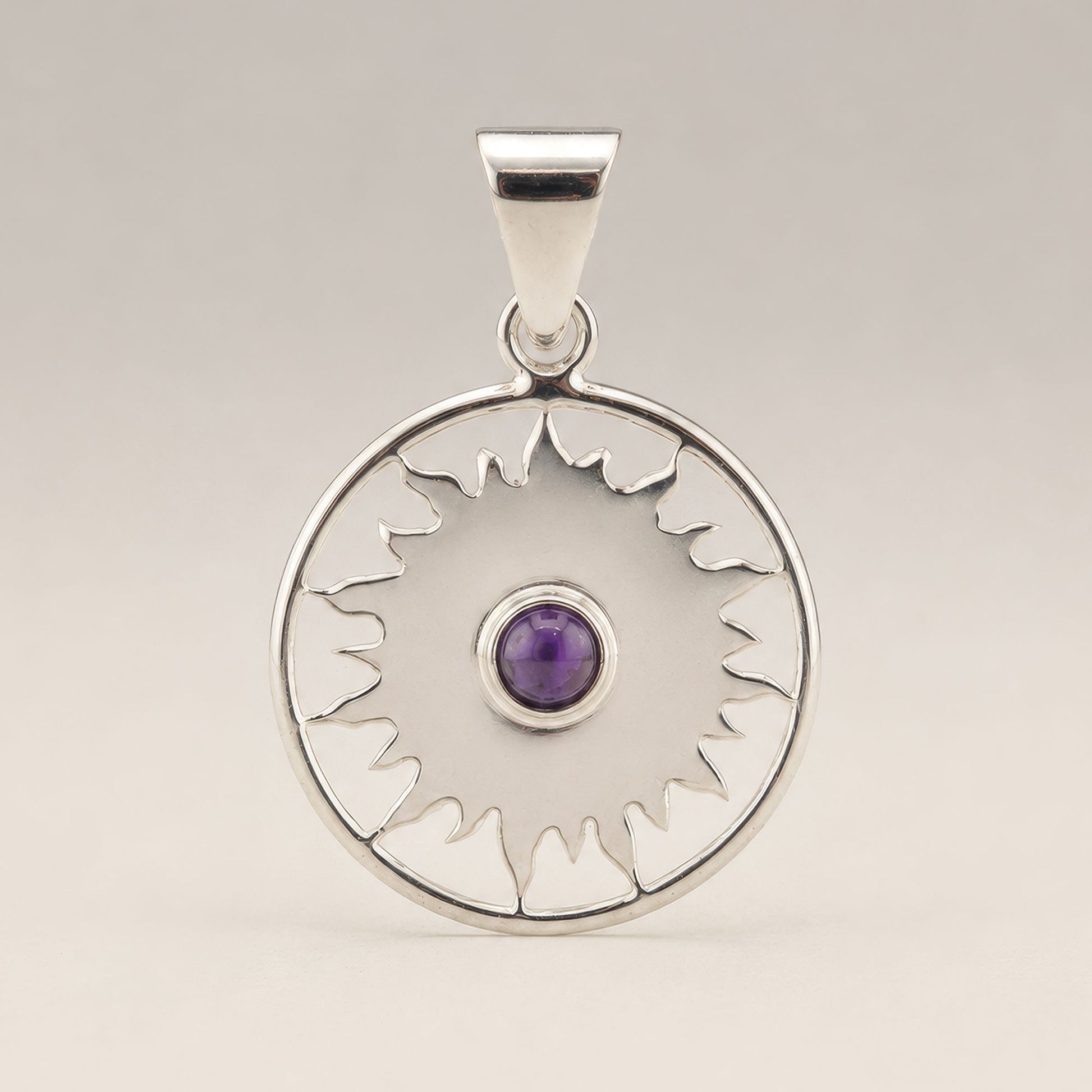 Silver Plated (45cm Cord)- Sun Worship Amethyst