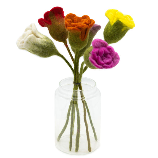 Felt Flowers - Roses Assorted Colours