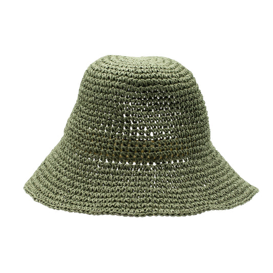 Nomad Sari Floppy Straw Sun Hat - Moss Green
