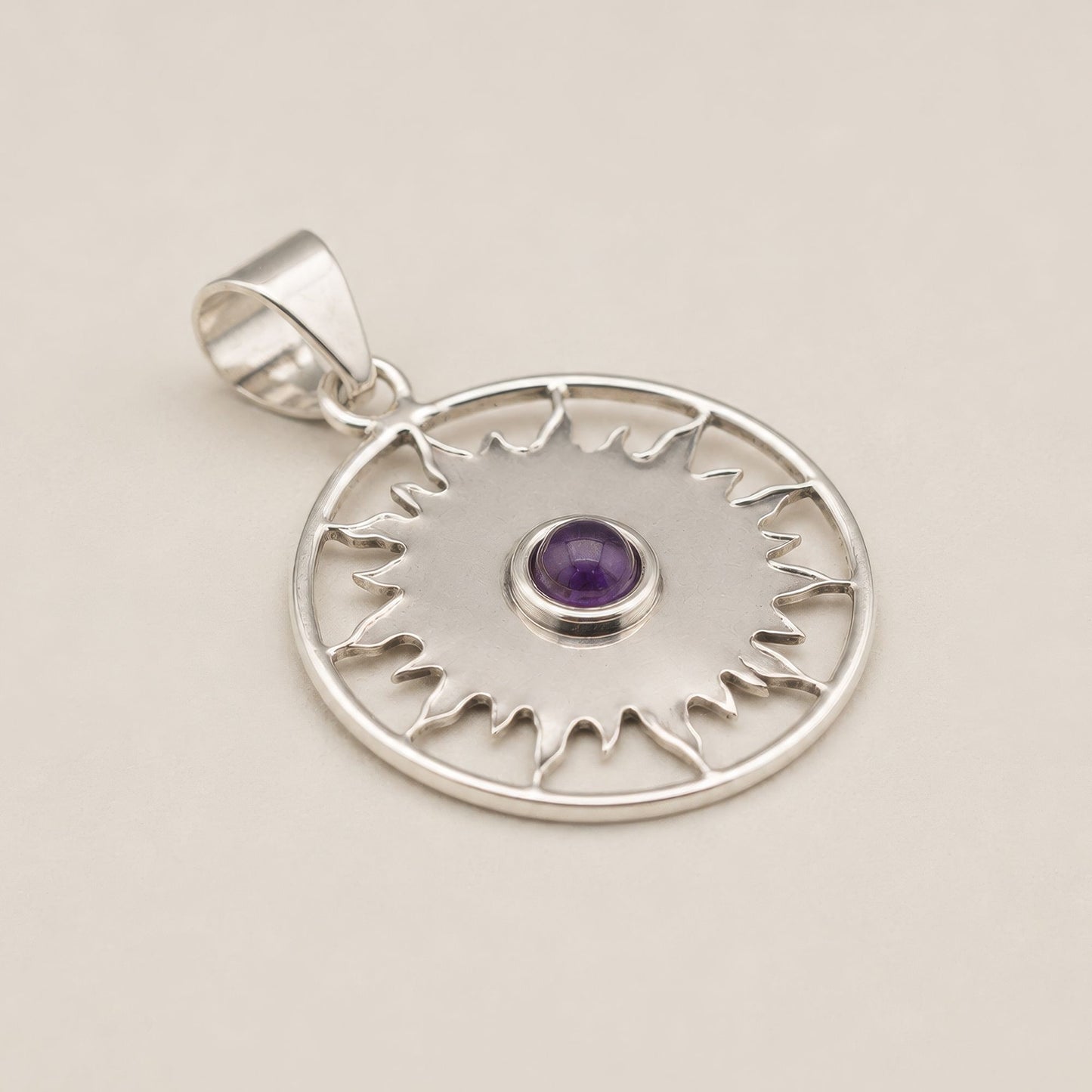 Silver Plated (45cm Cord)- Sun Worship Amethyst