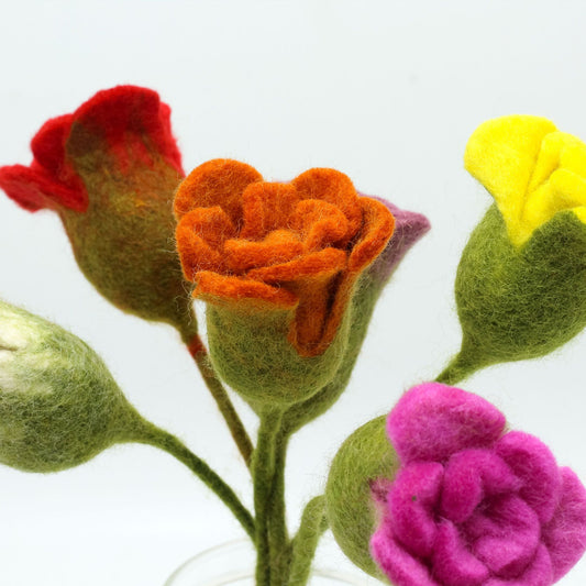 Felt Flowers - Roses Assorted Colours
