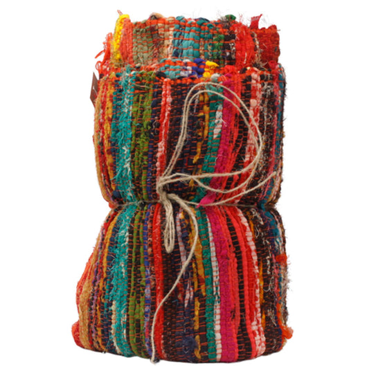 158 x 90cm Luxury Rag Rug - Orange