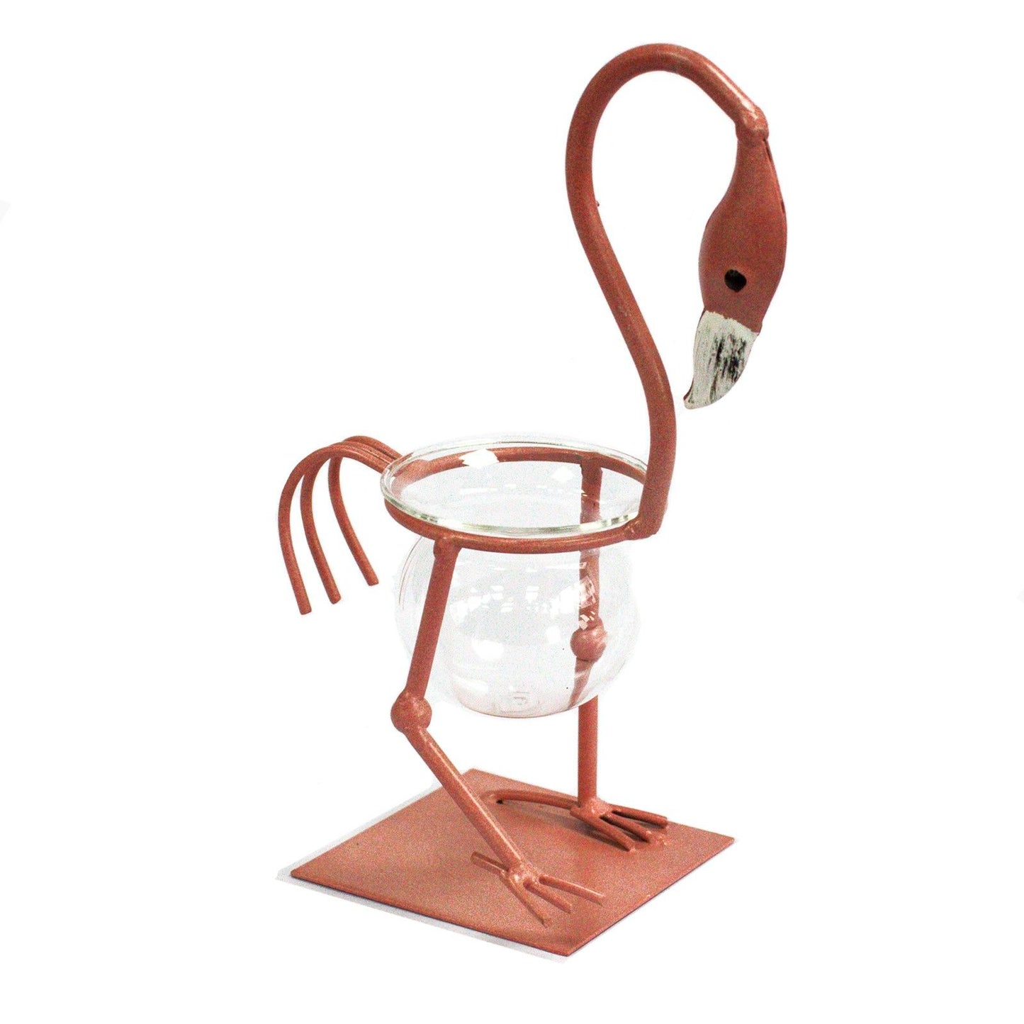 Pink Metal Flamingo 1