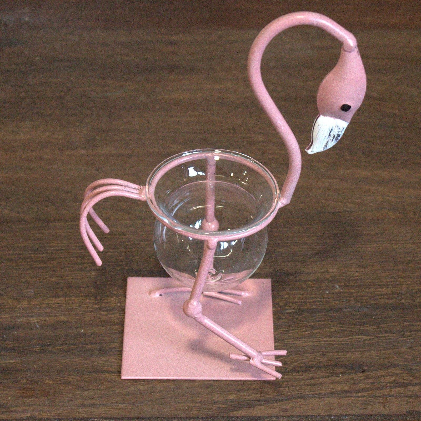 Pink Metal Flamingo 2