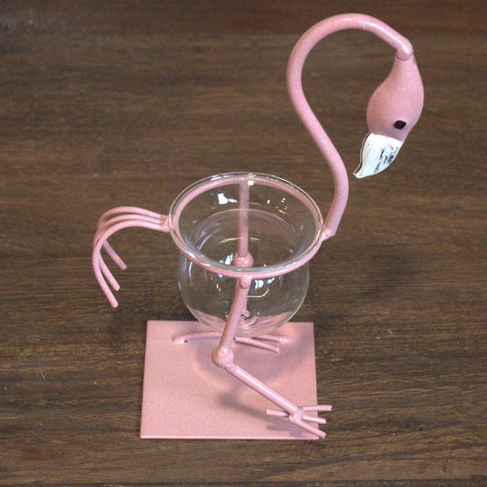 Pink Metal Flamingo 2