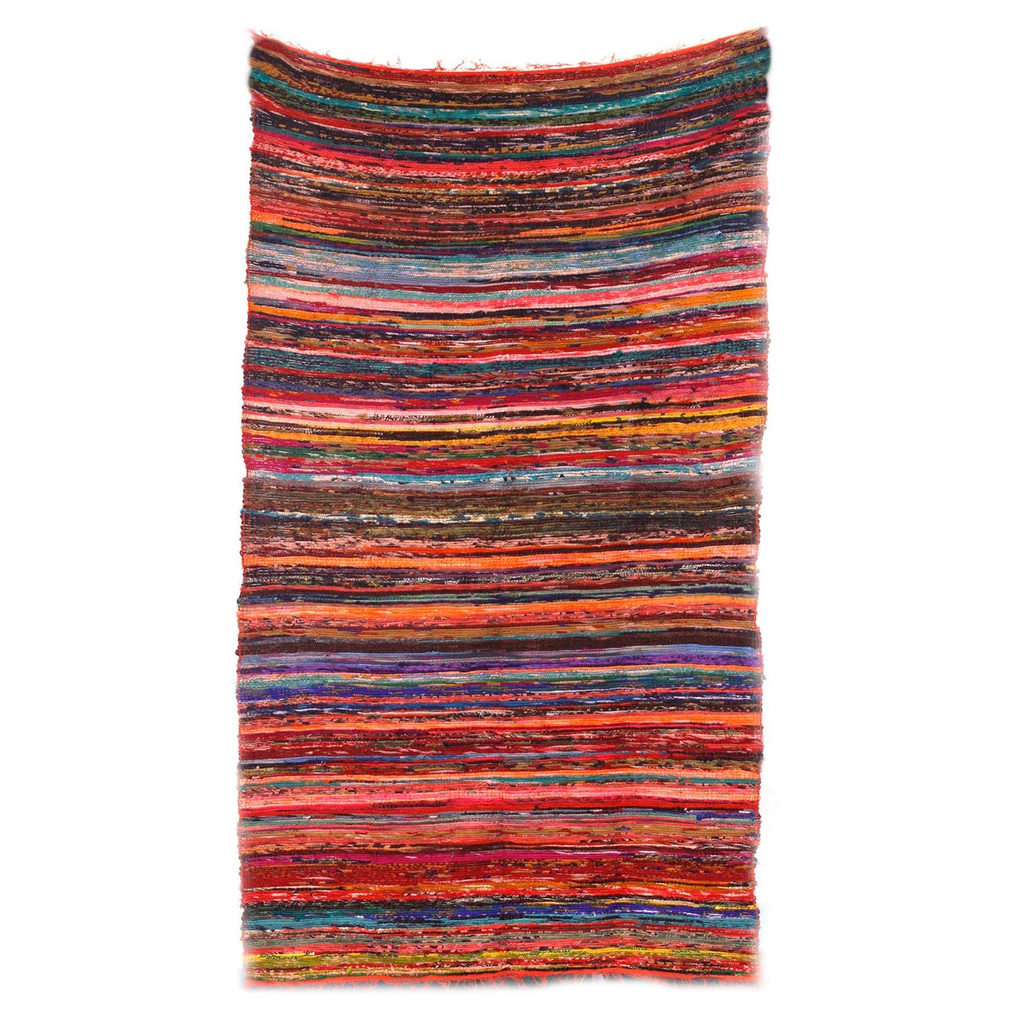 157 x 90cm Luxury Rag Rug - Orange
