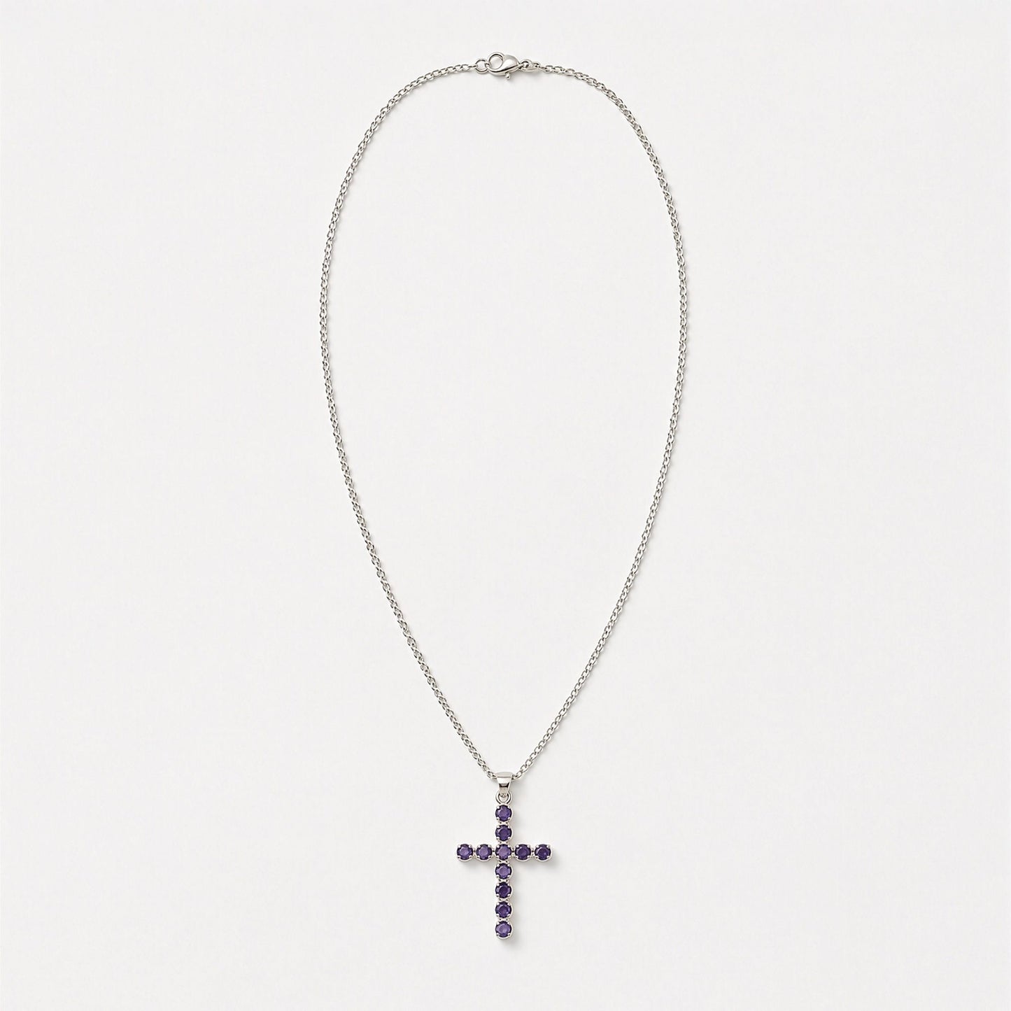 Silver Plated (45cm Chain)- Ionite Crucifix