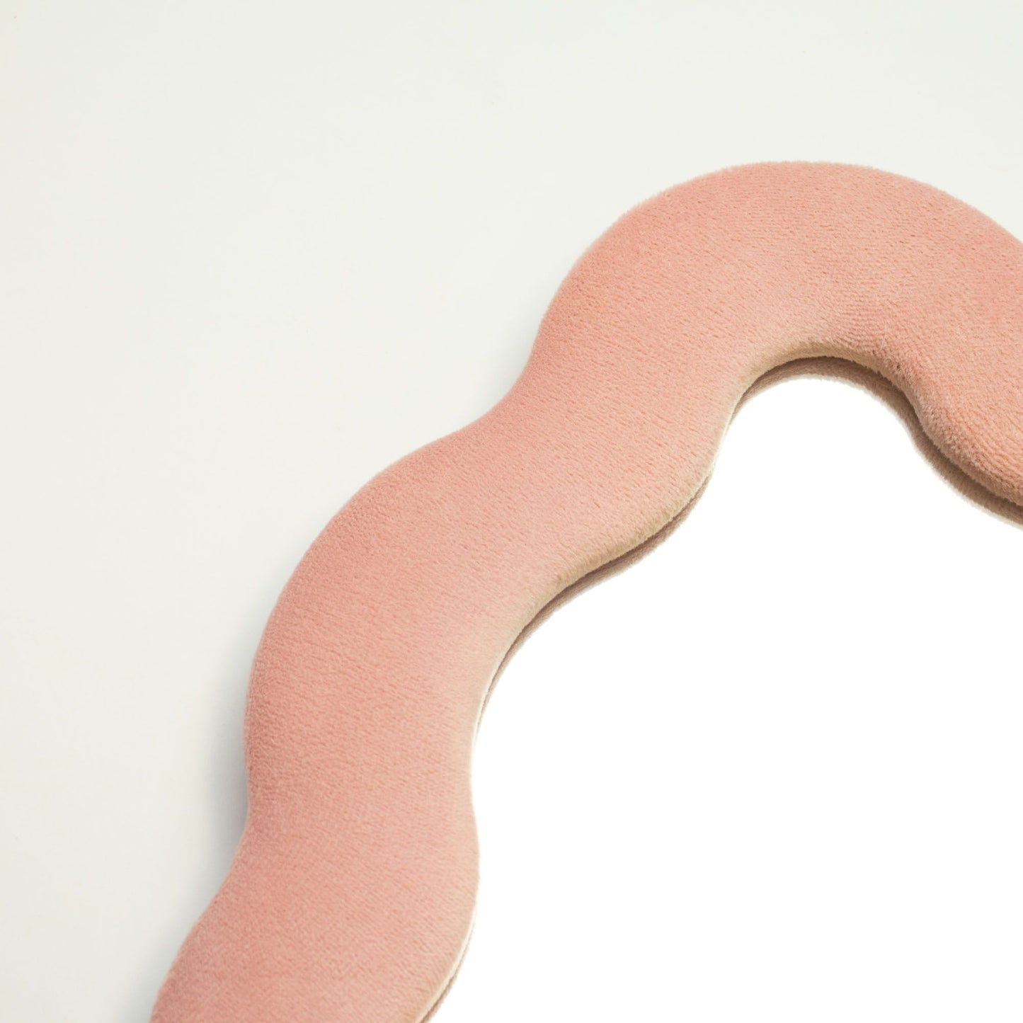 Soft Squiggly Mirror  Square Pebble  Rose Blush (22.5x27x2.3cm)