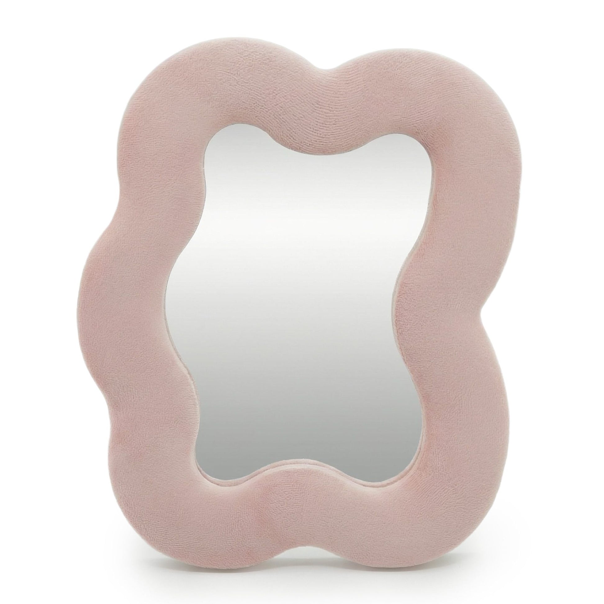 Soft Squiggly Mirror  Square Pebble  Rose Blush (22.5x27x2.3cm)