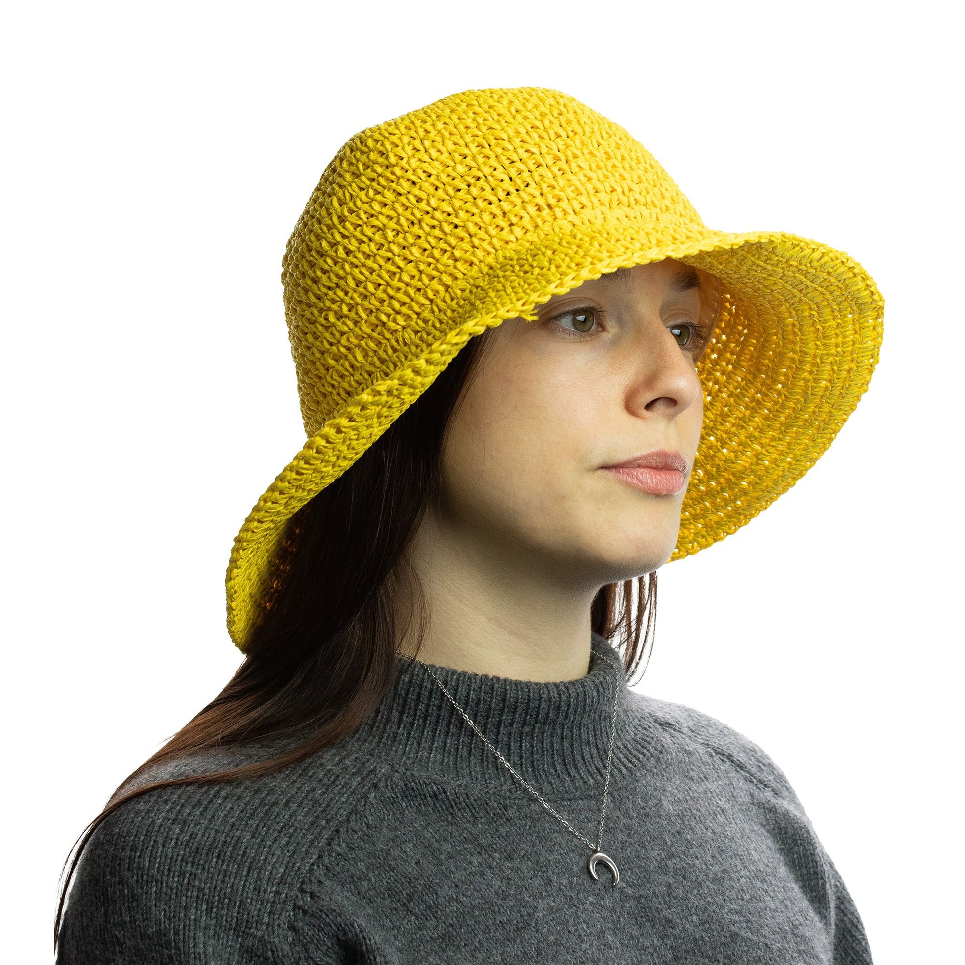 Nomad Sari Floppy Straw Sun Hat - Yellow