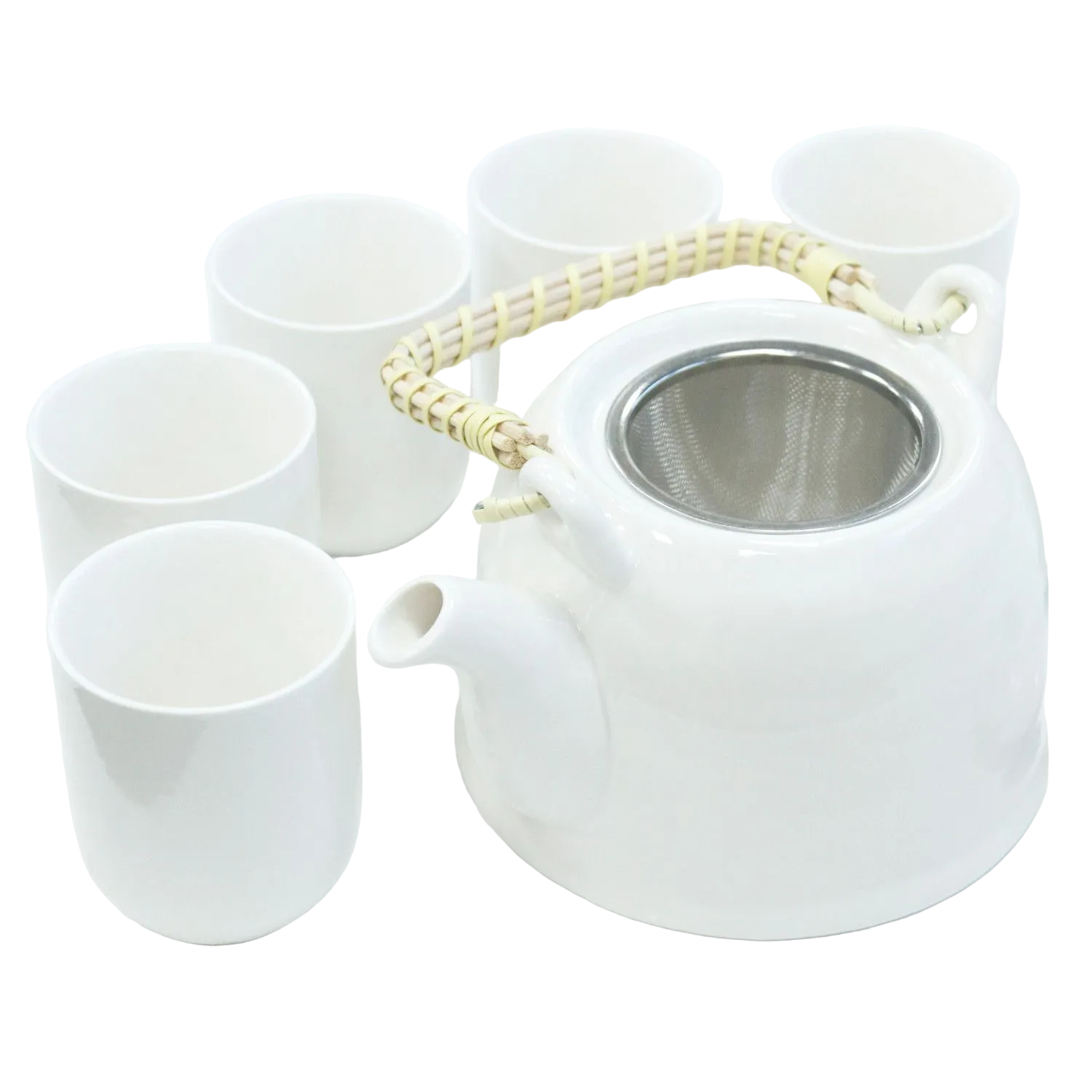 Herbal Teapot Set - Classic White
