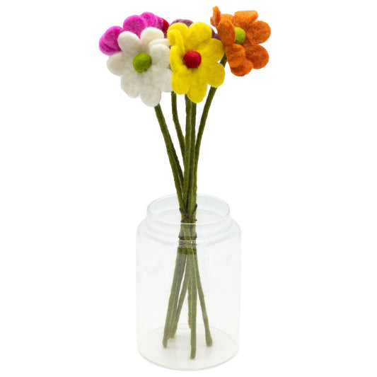 Felt Flowers - Daisy Assorted Colours