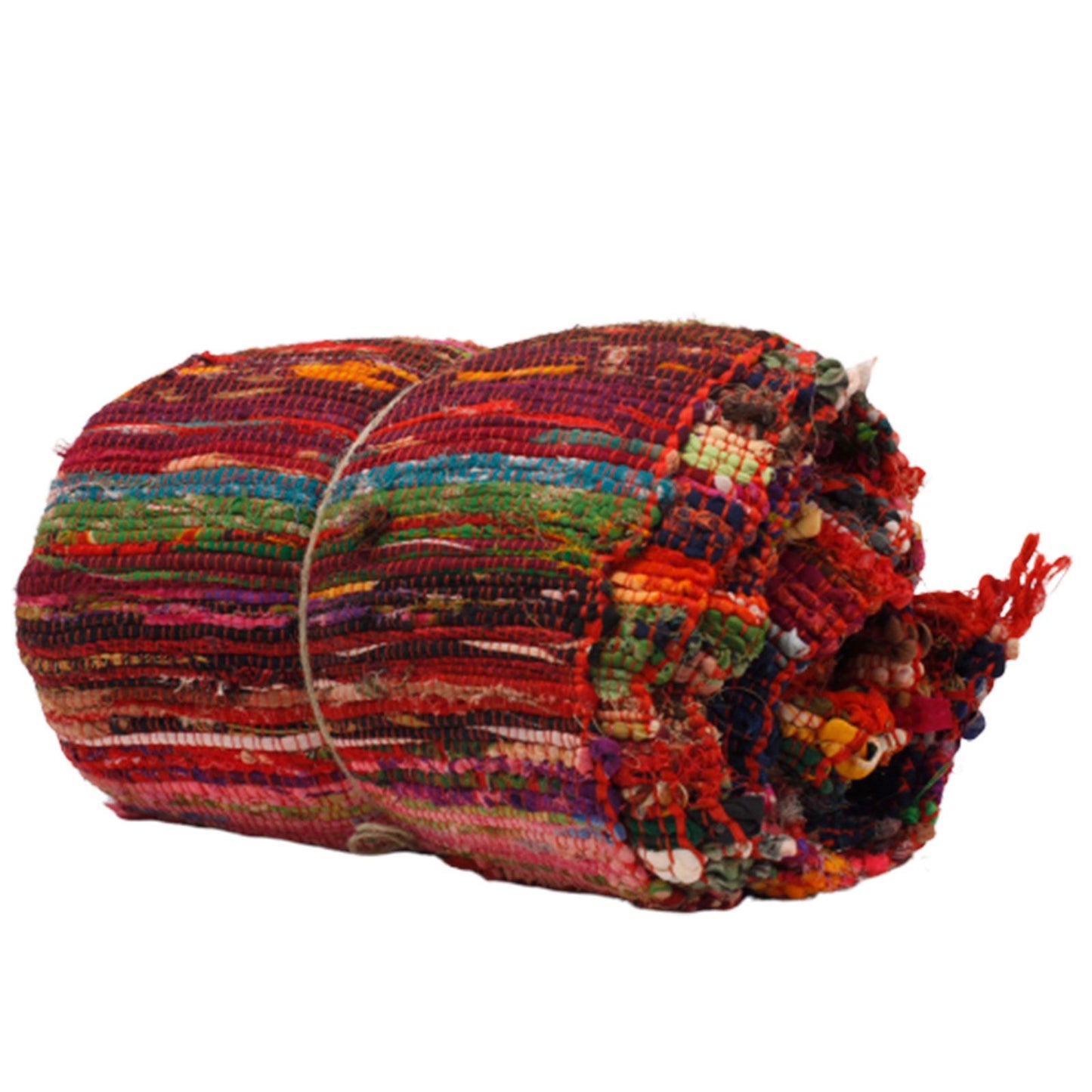 154 x 90cm Luxury Rag Rug - Red