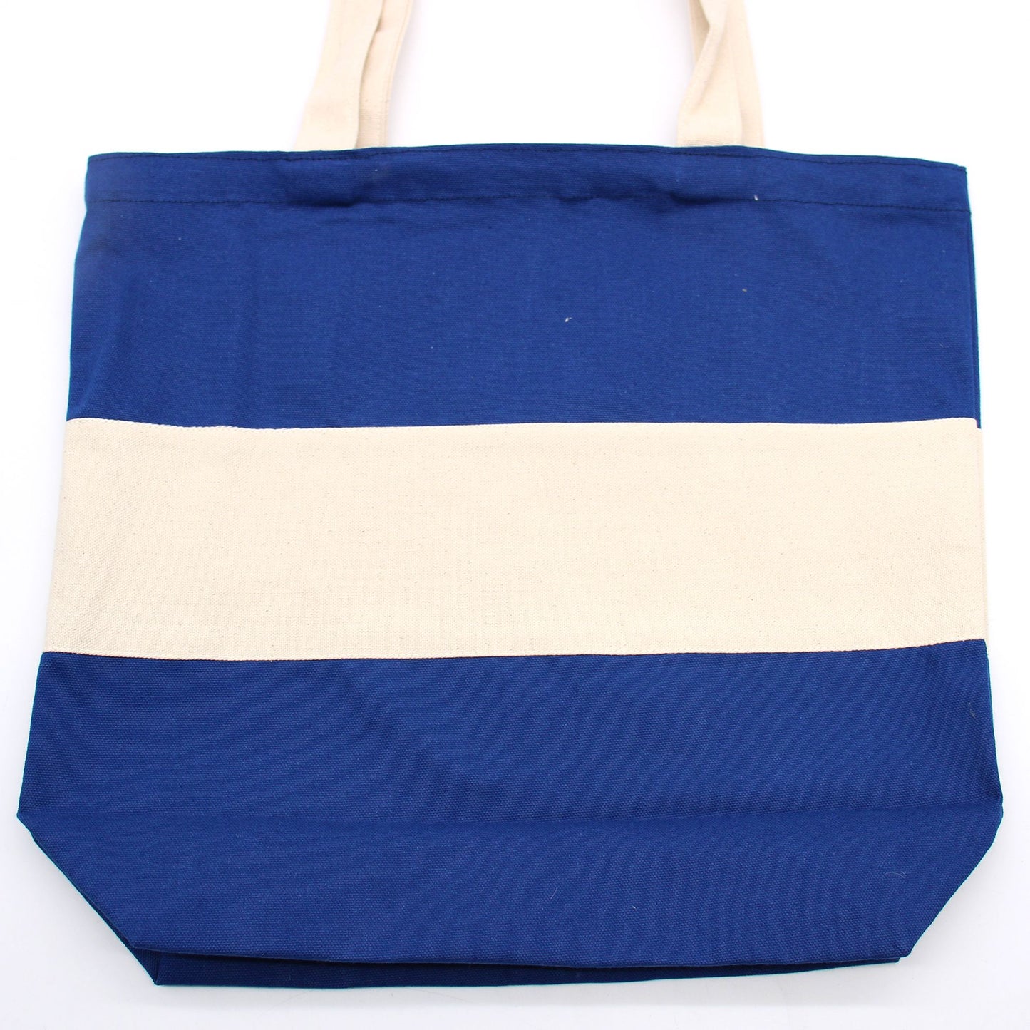 Two Tone Cotton Bag - 38x42x12cm - Blue &- 10oz