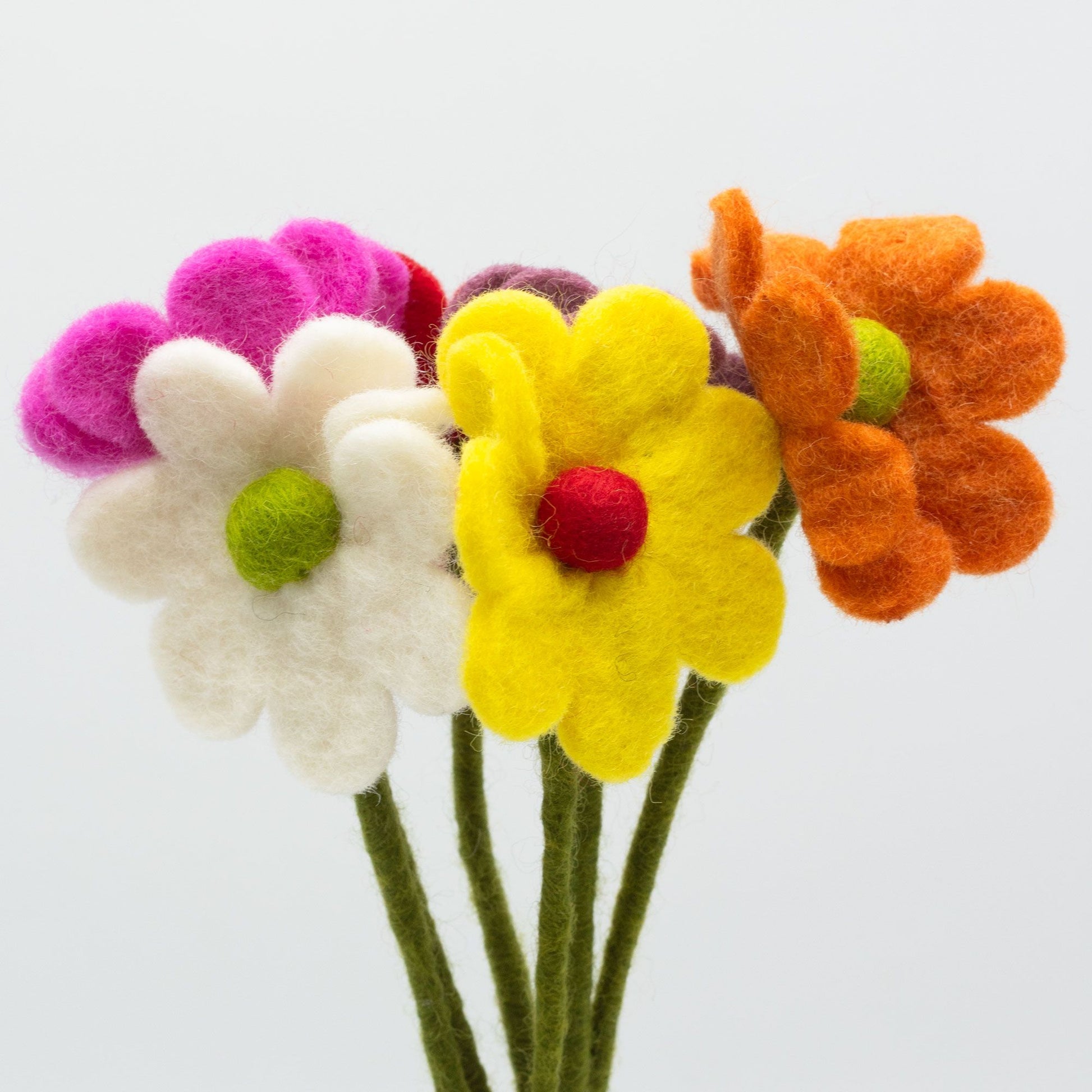 Felt Flowers - Daisy Assorted Colours