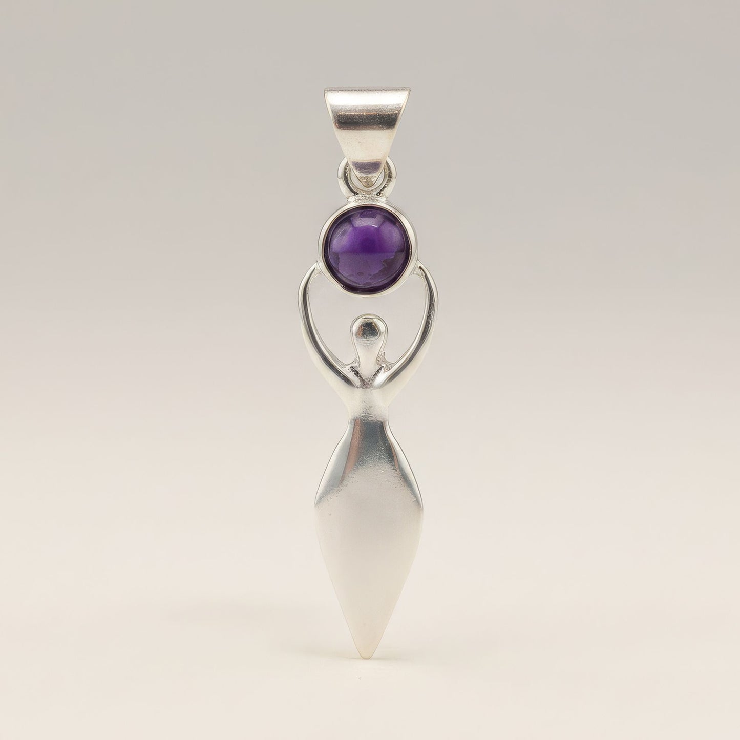 Silver Plated (45cm Cord)- Goddess Amethyst