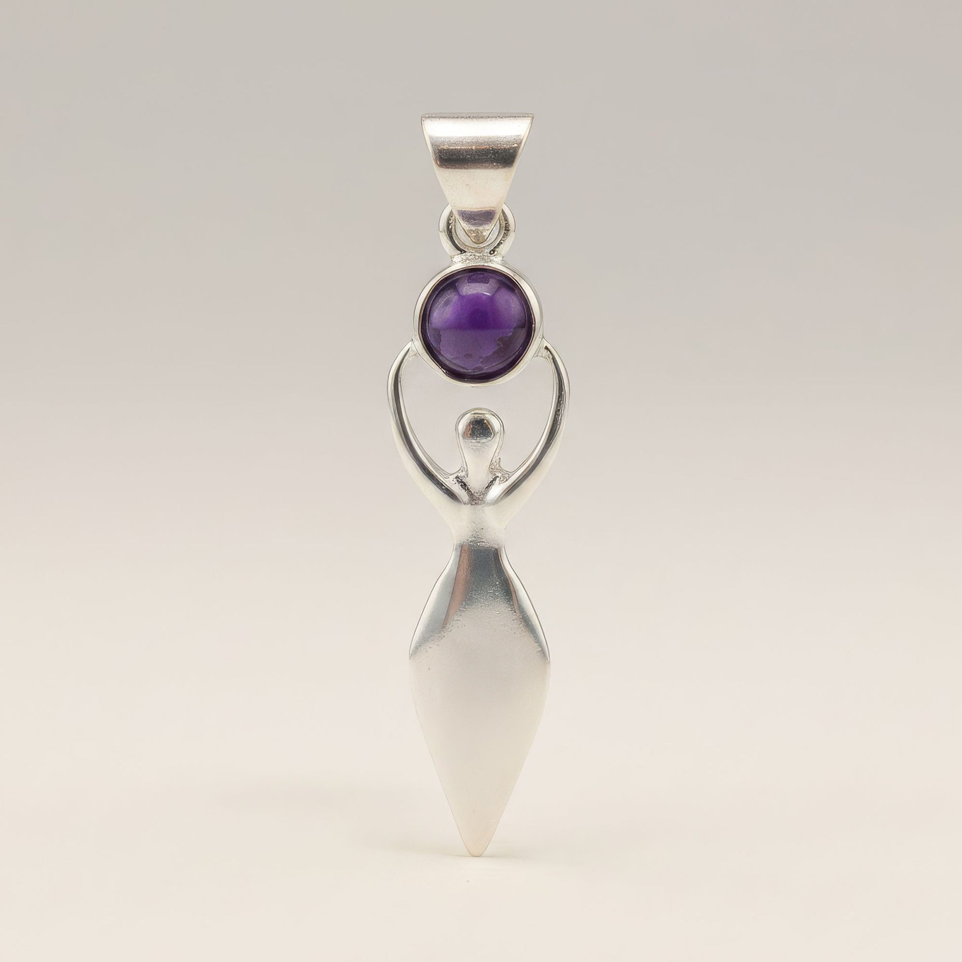 Silver Plated (45cm Cord)- Goddess Amethyst