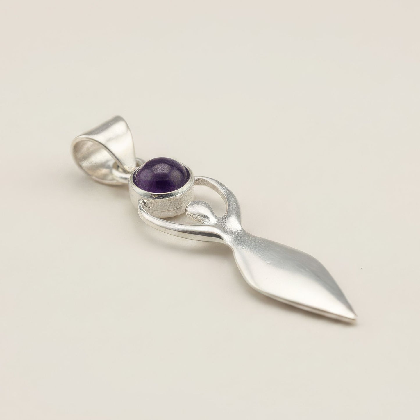 Silver Plated (45cm Cord)- Goddess Amethyst