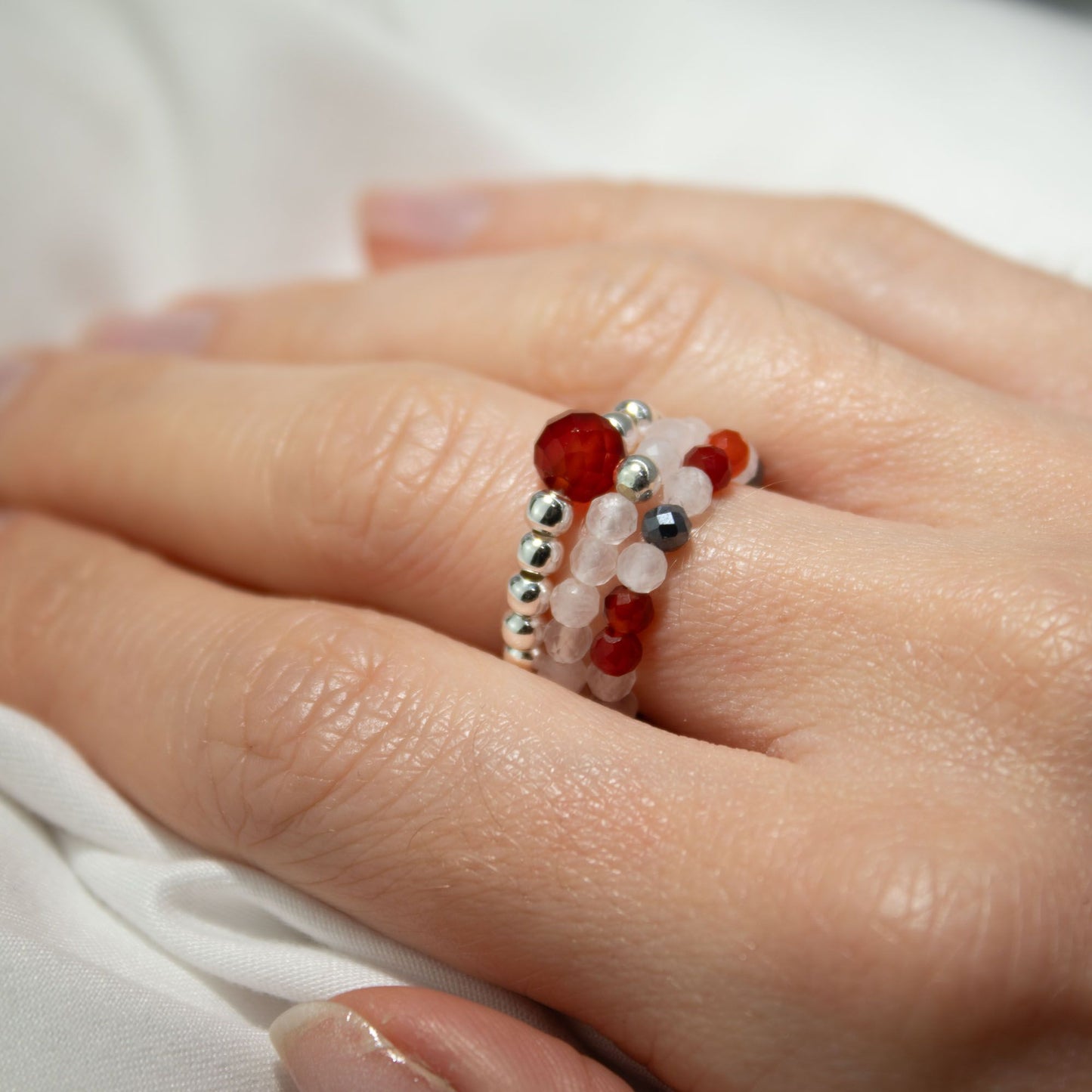 Gemstone Ring Set - Love & Flame